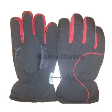 NMSAFETY económico guantes de esquí de fibra negra guantes de deportes al aire libre